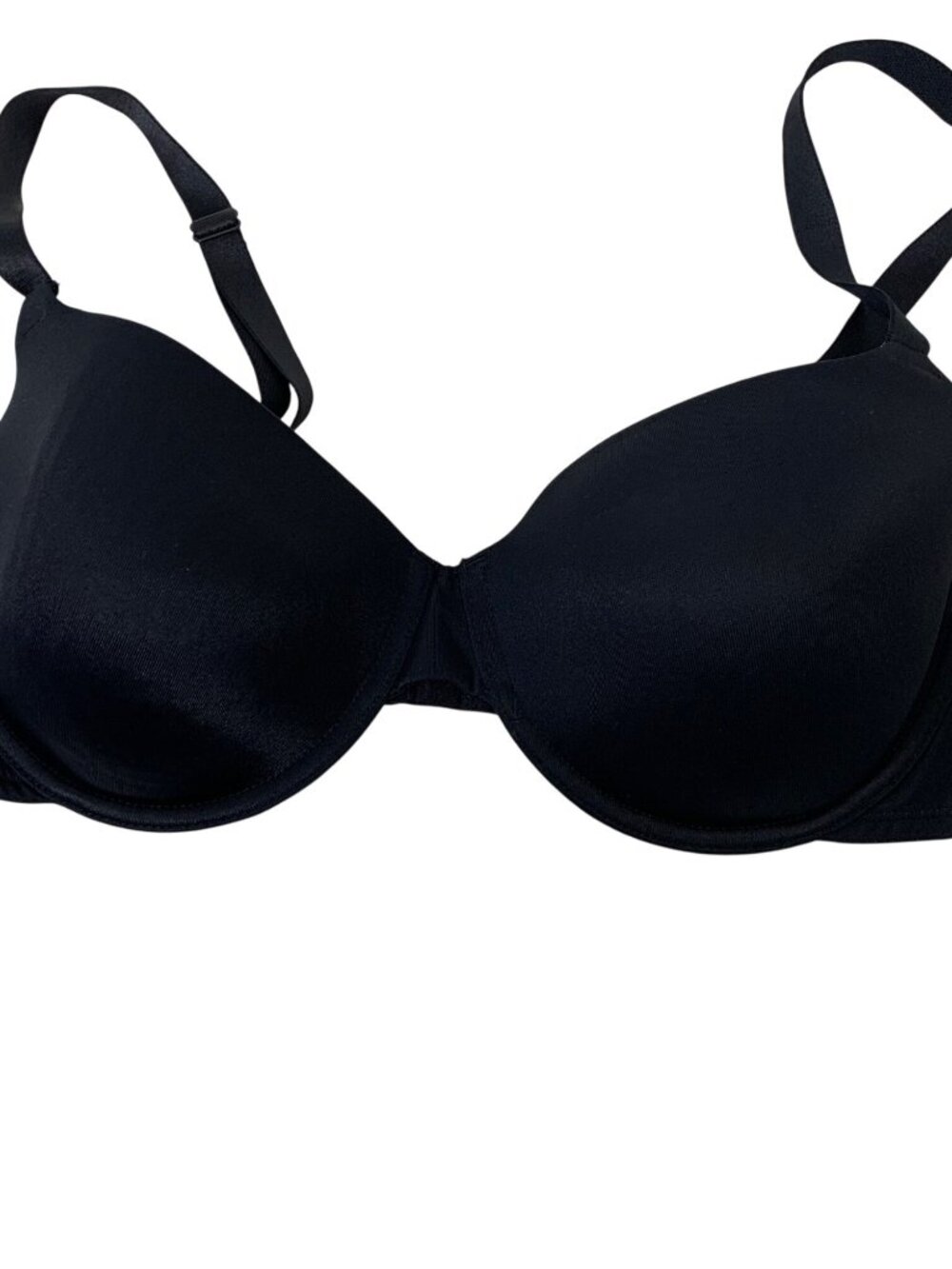 Ellen Tracy Black Underwire Lightly Lined Full Coverage Bra 36D Quiet Luxury